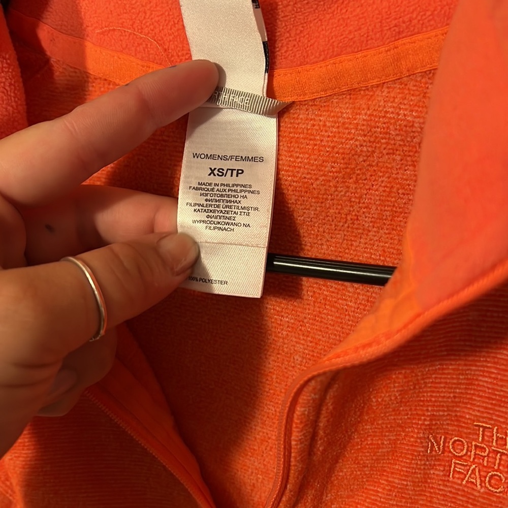 🔥Coral North Face Quarter Zip / Womens Size Extra Small - Picture 5 of 6